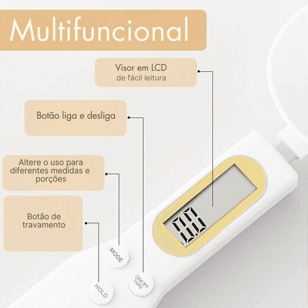 Colher Medidora em Colher com Balança Digital