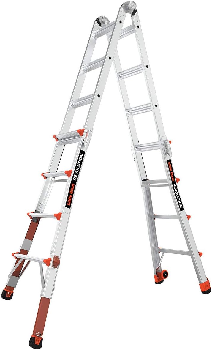 Little Giant Ladder 12017-801 Revolution M17 with Ratcheting Levelers