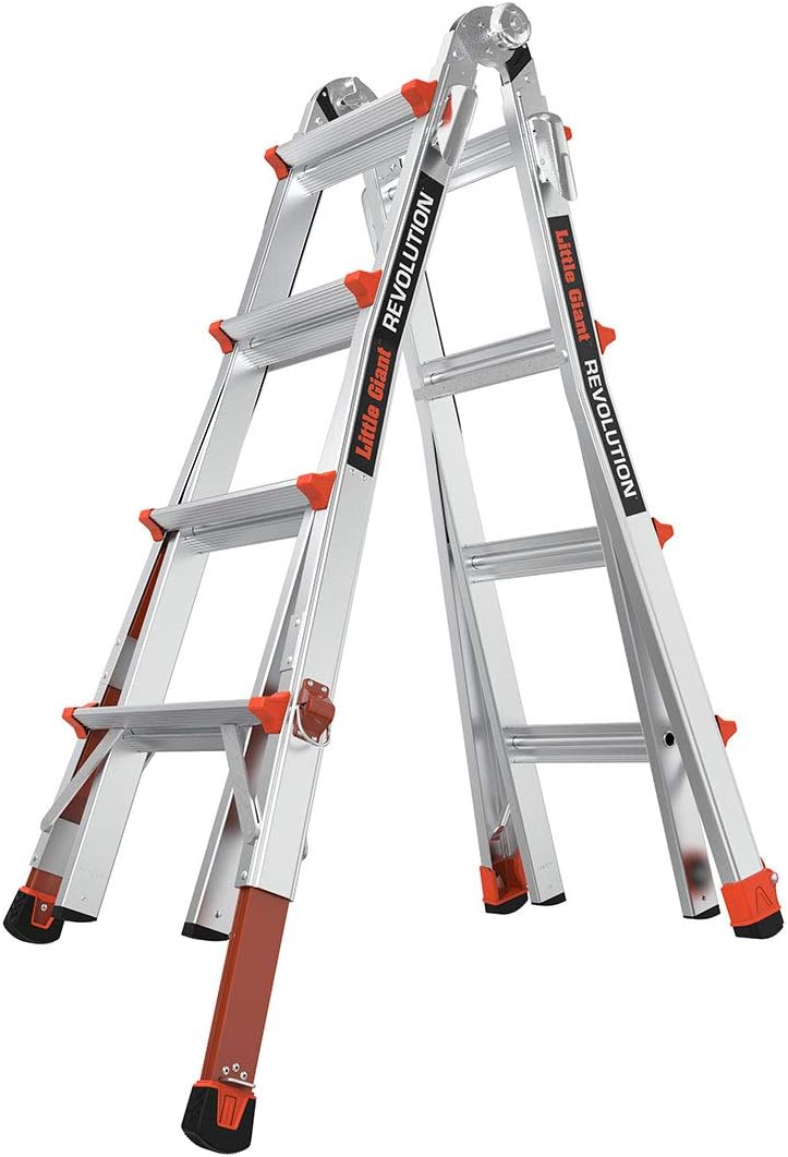 Little Giant Ladder 12017-801 Revolution M17 with Ratcheting Levelers