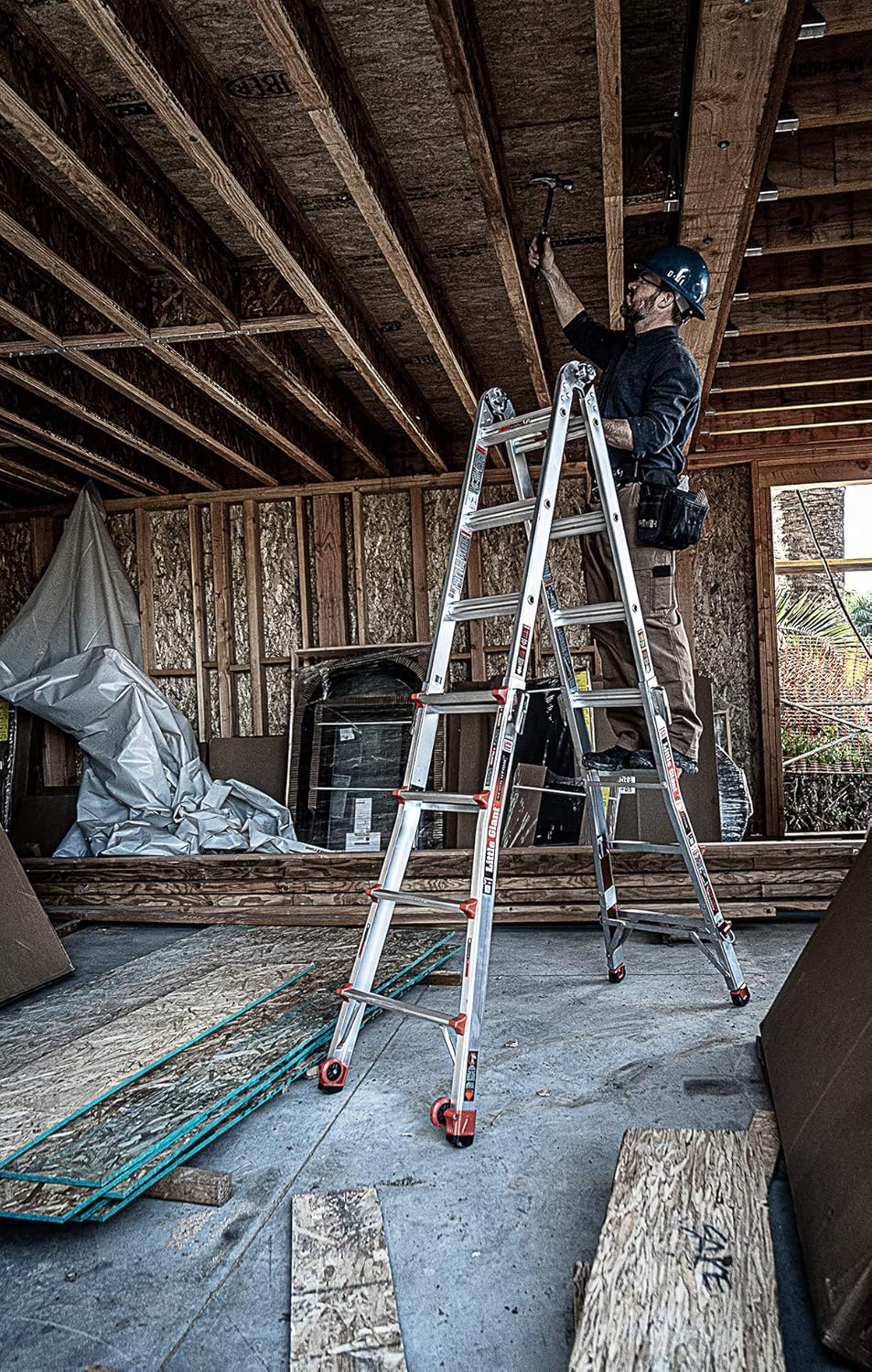 Little Giant Ladder 12017-801 Revolution M17 with Ratcheting Levelers