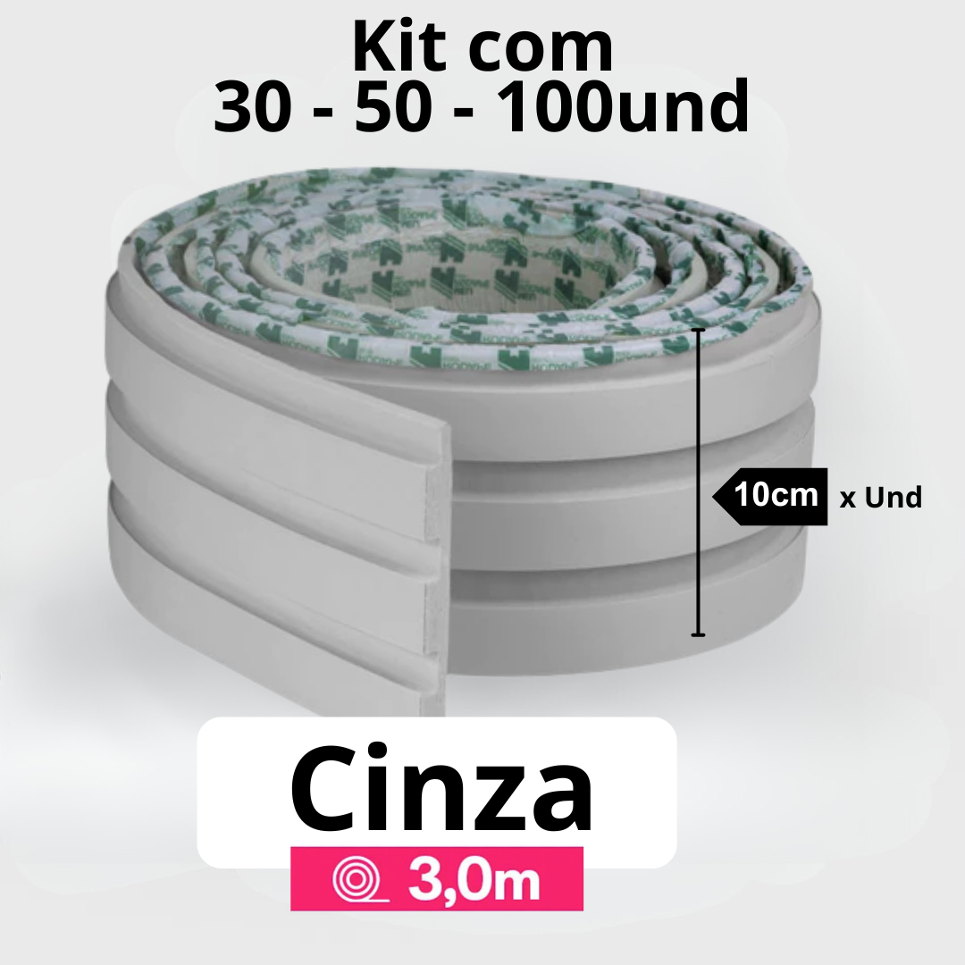 Kit Painel Ripado Autocolante 3M Laminado  | Linha Madeto | DIY